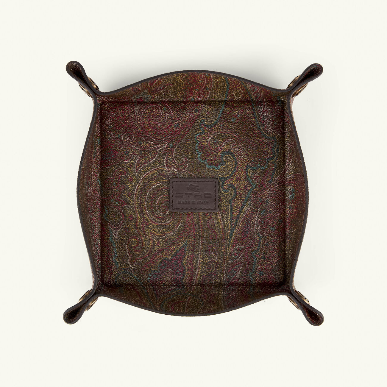 etro arnica decorative tray square brown 15cm
