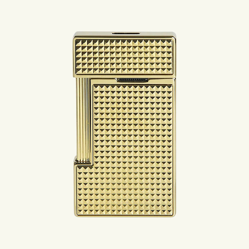 Slimmy Diamond Head Lighter Gold st dupont slimmy diamond head lighter gold