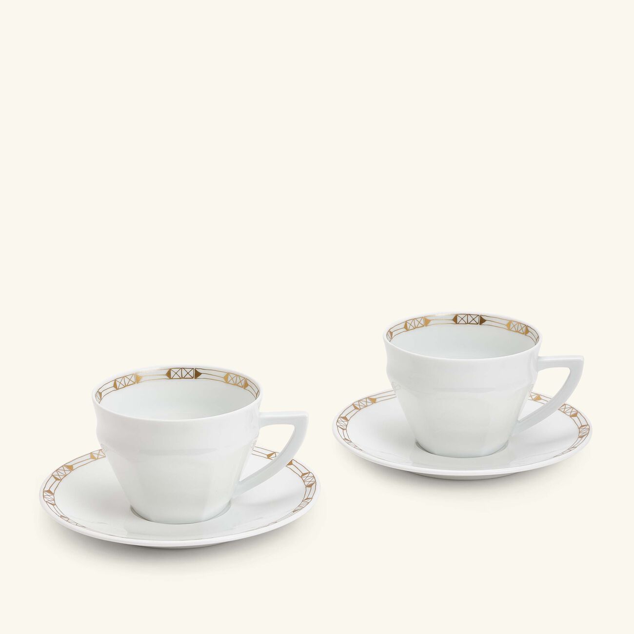 baccarat talleyrand tea cup   saucer set of 2 gold