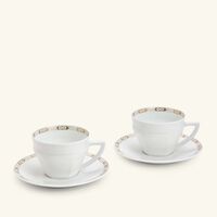 baccarat talleyrand tea cup   saucer set of 2 gold