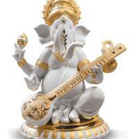 Veena Ganesha Figurine, small