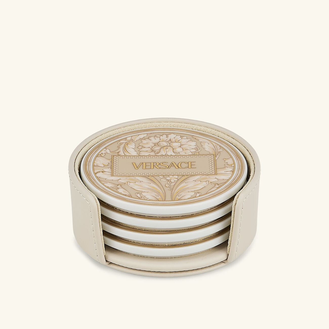 Barocco Coasters Beige Set Of 4 versace barocco coasters beige set of 4