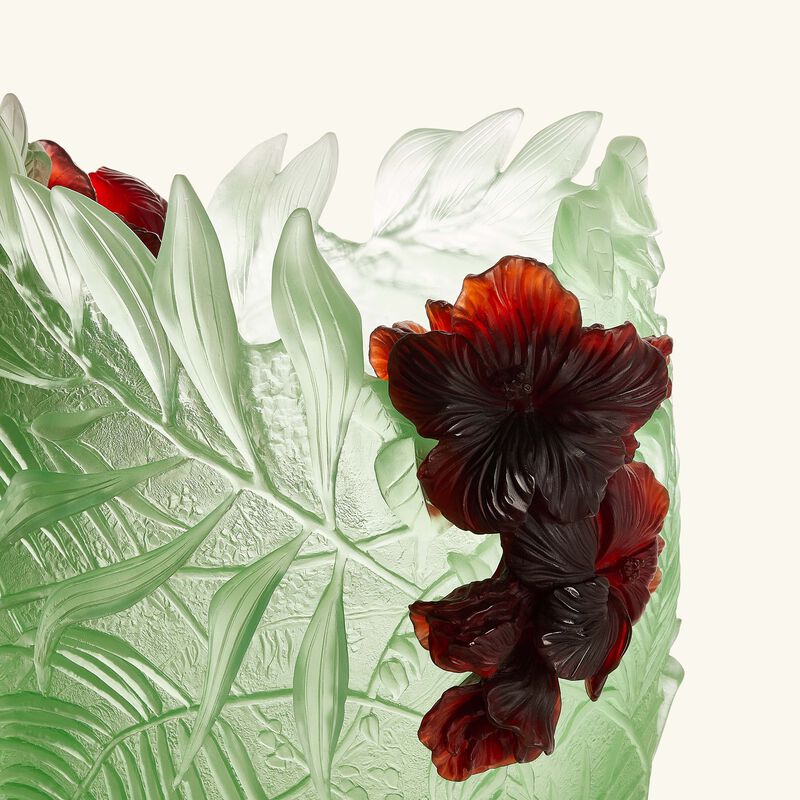 Hibiscus Vase Medium Green daum hibiscus vase medium green