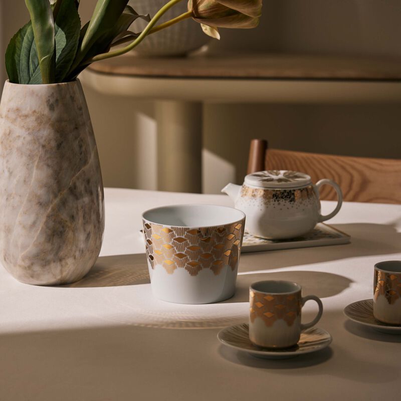 silsal tamrah by razan alazzouni vase v shaped mini gold