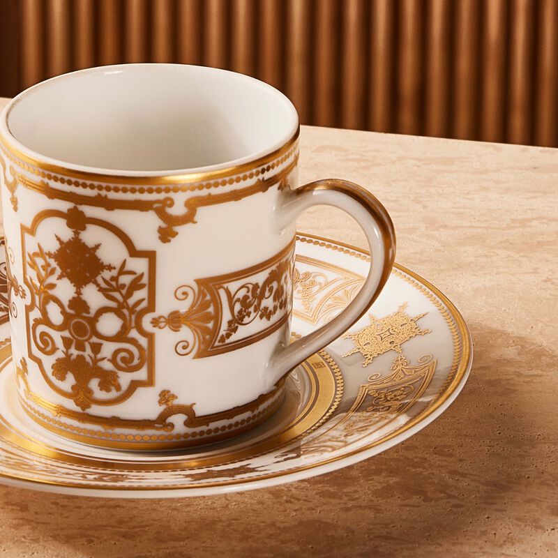 Aux Rois Coffee Cup & Saucer Gold bernardaud aux rois coffee cup saucer gold