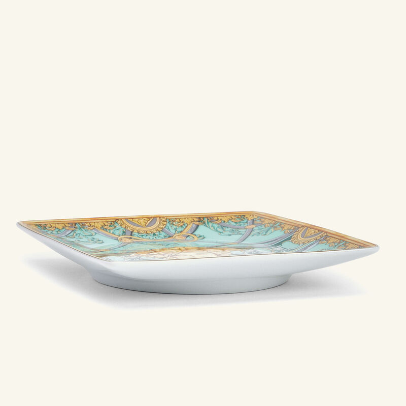 فيرساتشي صينية الحلى والمجوهرات سكالا ديل بالاتزو فيردي مربعة صغيرة جدًا خضراء