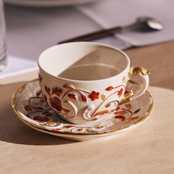 Taormina Tea Cup & Saucer Red villari taormina tea cup saucer red