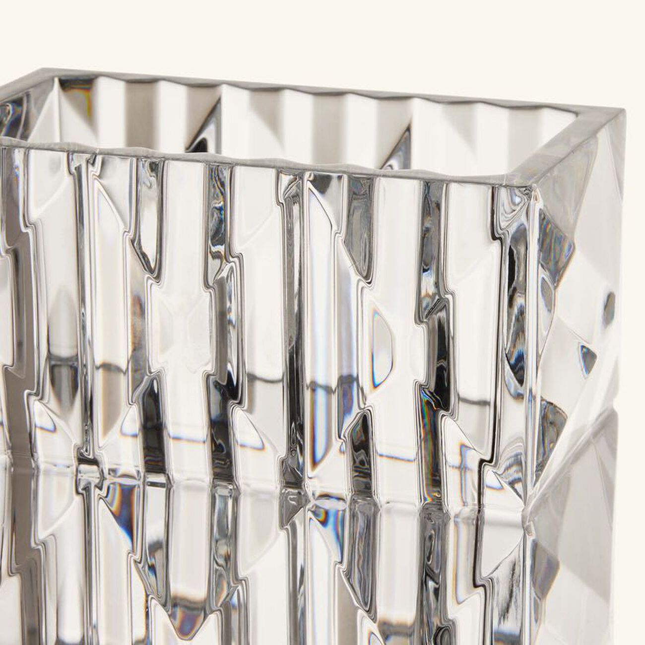 baccarat louxor vase rectangular small clear