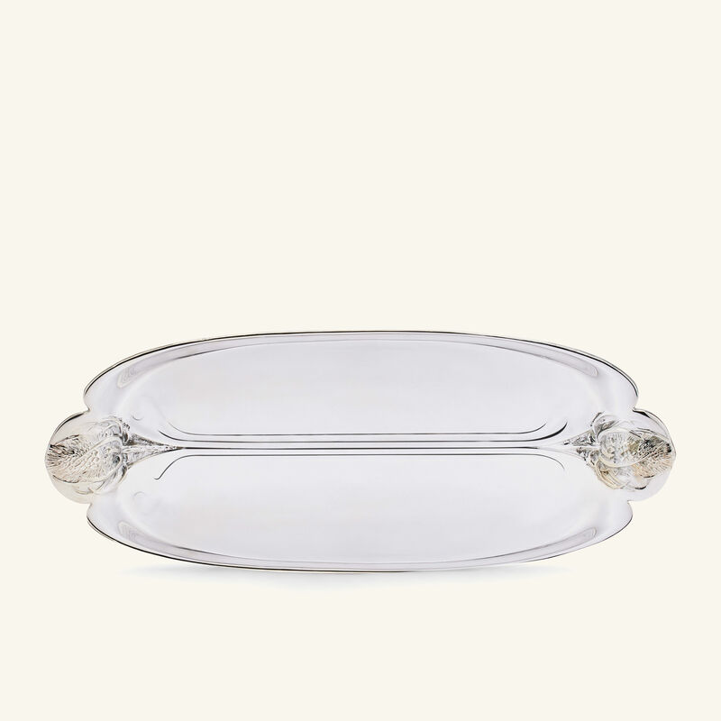 christofle gallia thistle mail tray silver plated