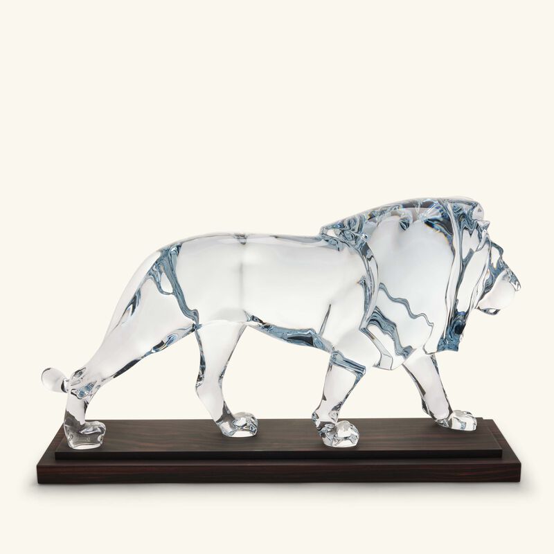 baccarat cecil lion sculpture extra large clear