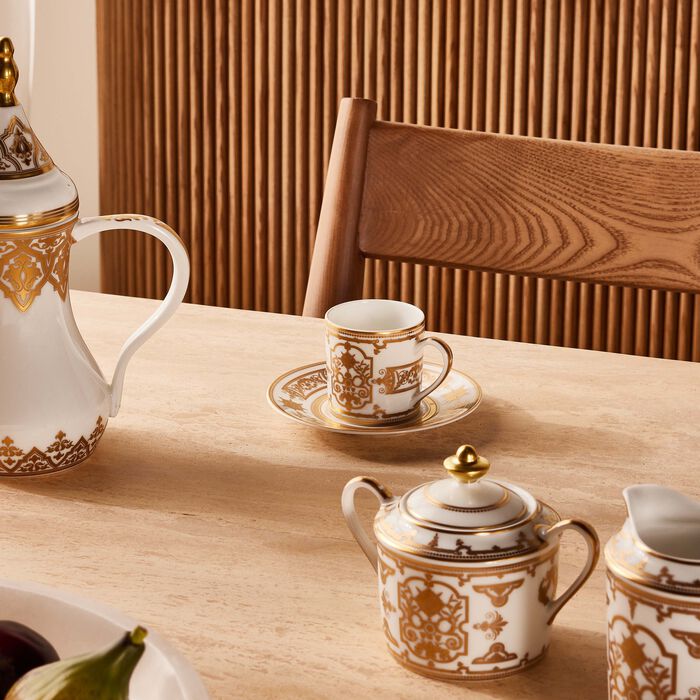 Aux Rois Coffee Cup & Saucer Gold bernardaud aux rois coffee cup saucer gold