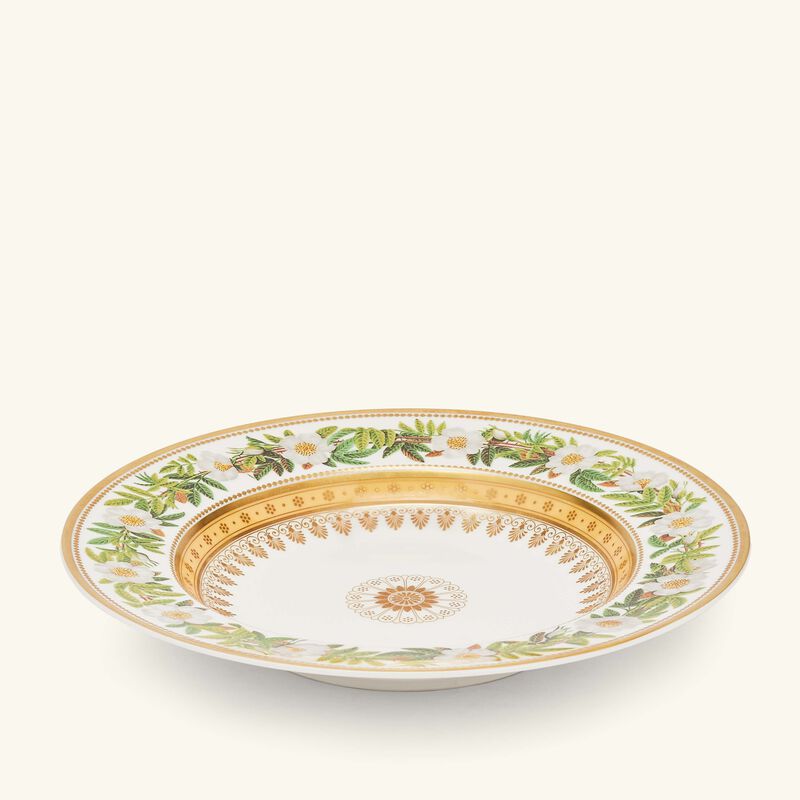 bernardaud botanique soup plate round green 23cm