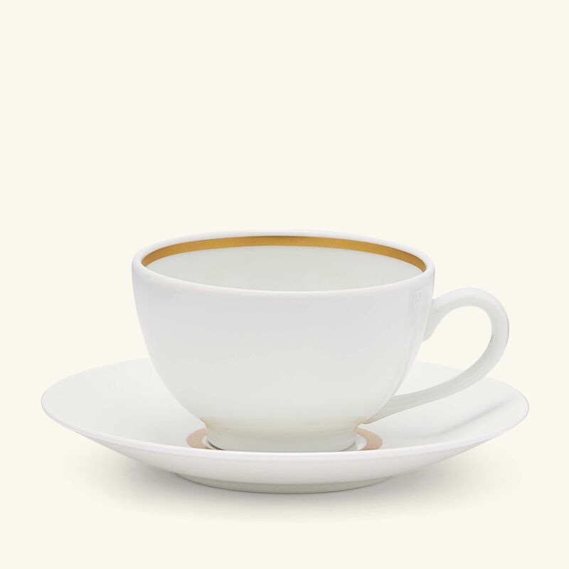 bernardaud cronos or tea cup   saucer white