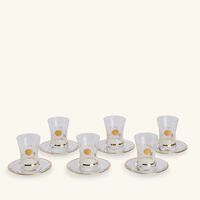 Hayat Arabic Tea Cup and Saucer Gold Set of 6 dimlaj hayat arabic tea cup and saucer gold set of 6