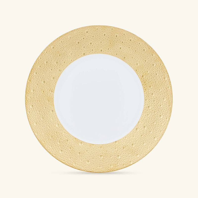 bernardaud ecume dinner plate round gold 26cm