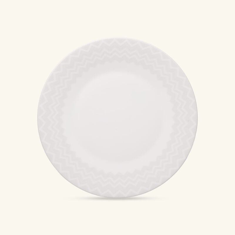 ZIG ZAG Dinner Plate Round White 27 cm Set of 2 missoni home zig zag dinner plate round white 27 cm set of 2