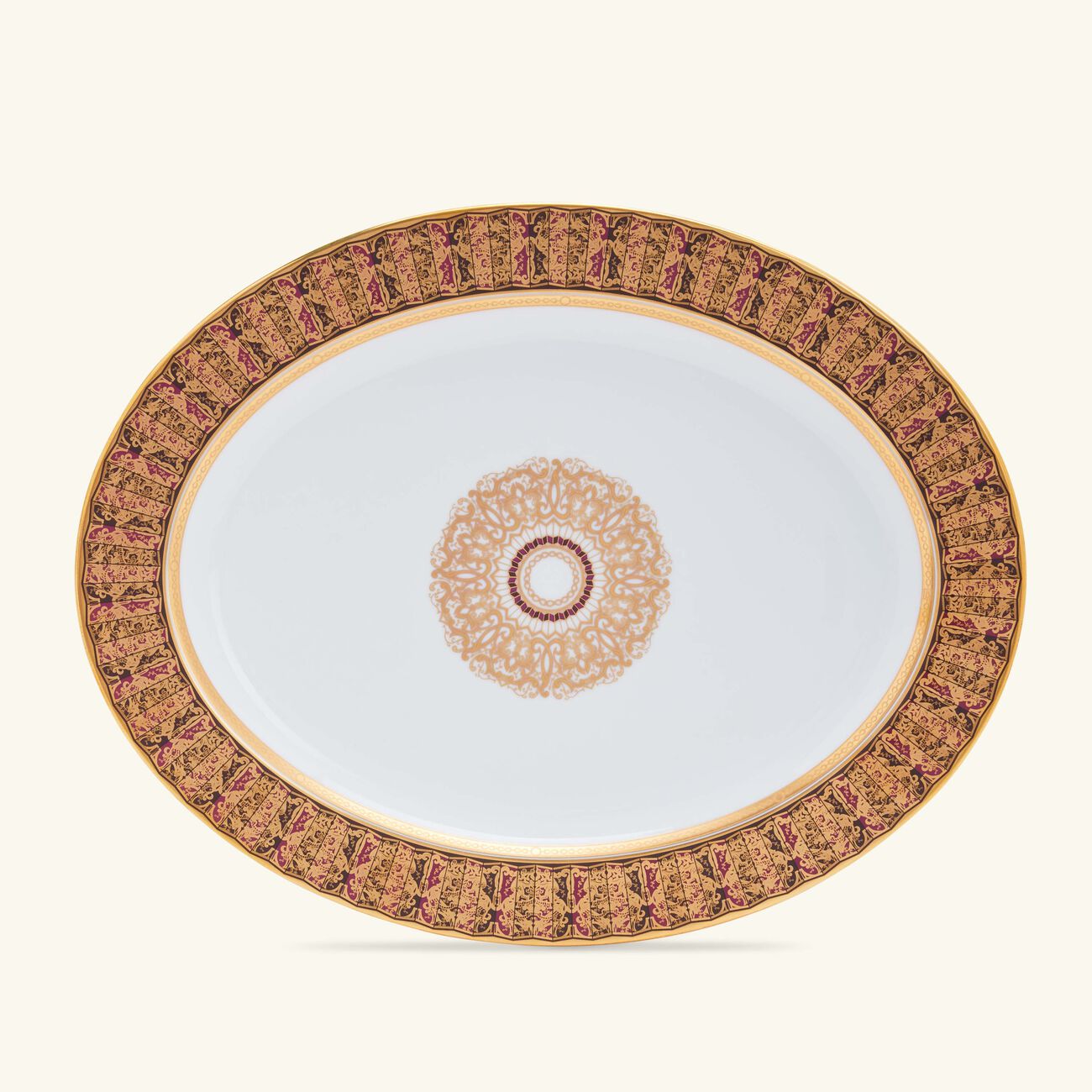 Eventail Serving Platter Oval White 39cm bernardaud eventail serving platter oval white 39cm