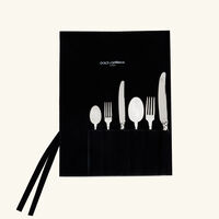 dolce gabbana casa dg logo flatware set of 6 silver