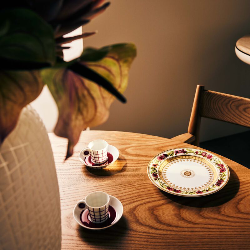 bernardaud botanique salad plate round gold 21cm