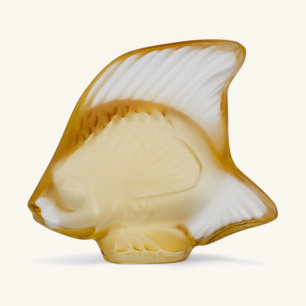 lalique fish figurine mini yellow