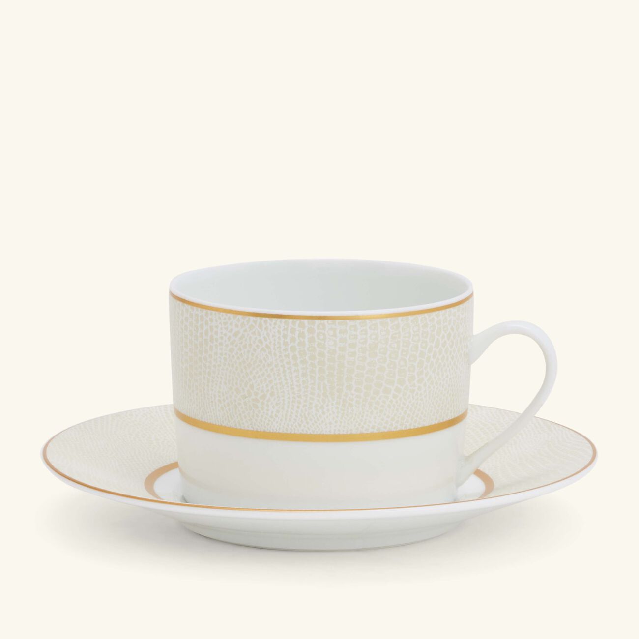 Sauvage Blanc Tea Cup & Saucer White bernardaud sauvage blanc tea cup saucer white