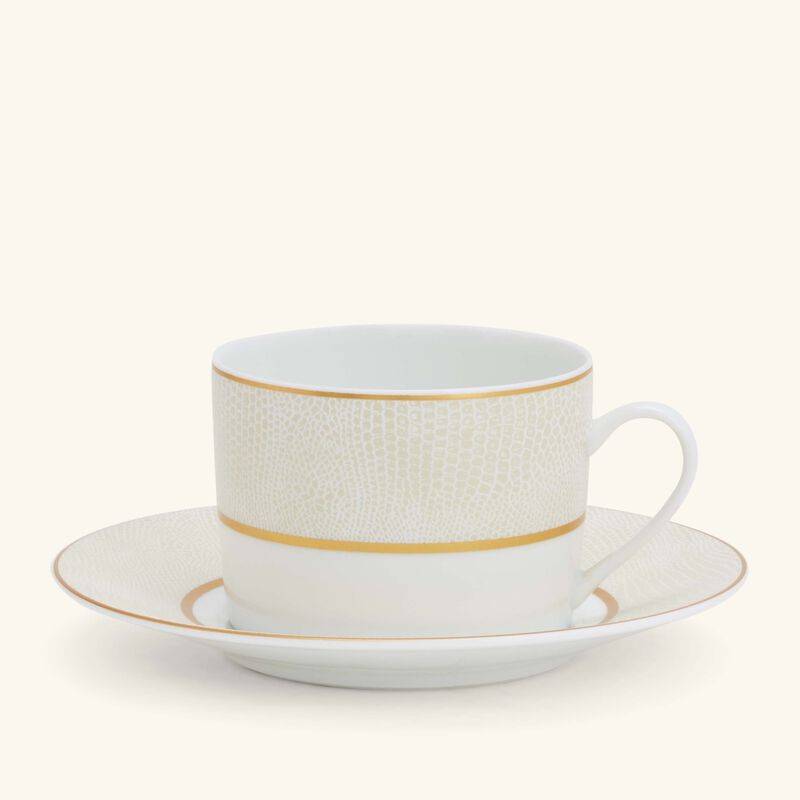 Sauvage Blanc Tea Cup & Saucer White bernardaud sauvage blanc tea cup saucer white