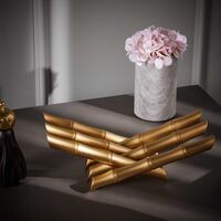 لوبجيه مسند الكتب بامبو باللون الذهبي