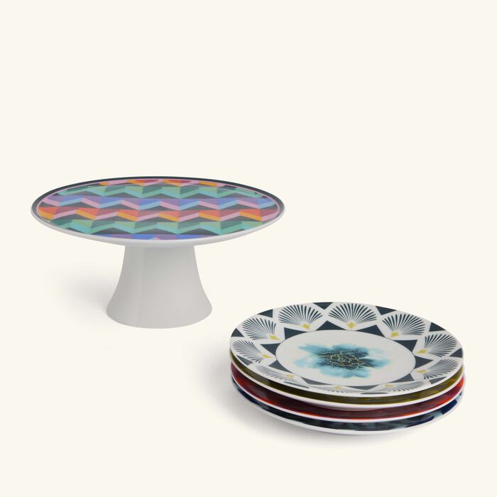 silsal bahja cake stand   dessert plate set of 4