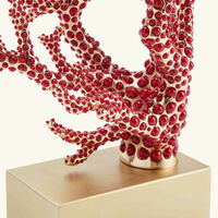 لوبجيه مسند كتب بتصميم شعب مرجانية أحمر