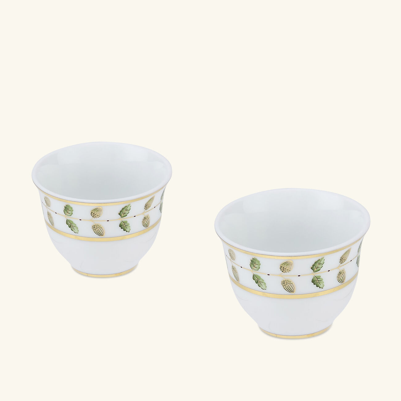 Constance Arabic Coffee Cups Gold Set Of 2 bernardaud constance arabic coffee cups gold set of 2