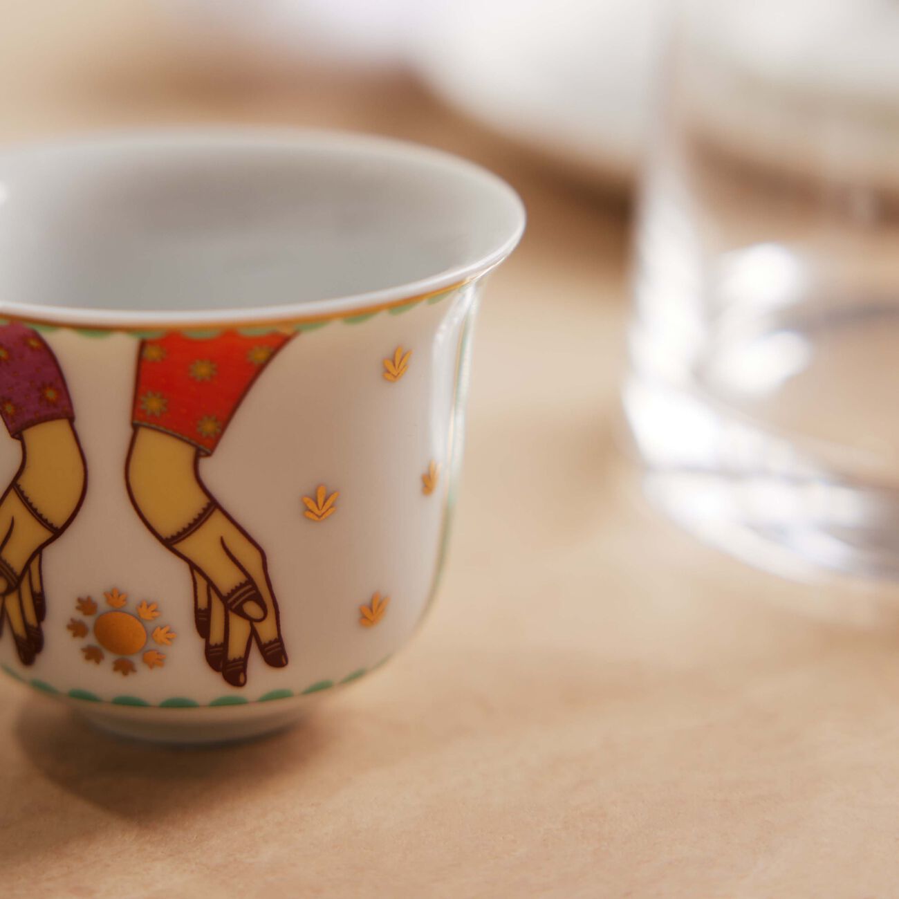 silsal hessa arabic coffee cup white set of 2