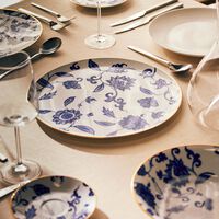 bernardaud prince bleu platter round blue 32cm