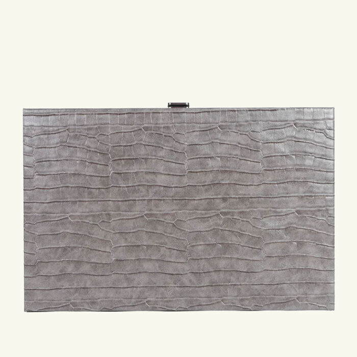 vido anthracite alligator backgammon set medium