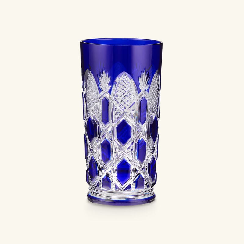 baccarat tsar highball drinking glass blue