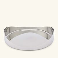 oh de christofle serving tray round large stainless steel