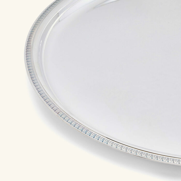 كريستوفل صينية الضيافة مالميزون دائرية كبيرة مطلية بالفضة