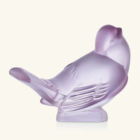 lalique sparrow sculpture small pink