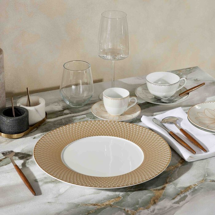 christofle malmaison imp riale underplate round gold 31cm