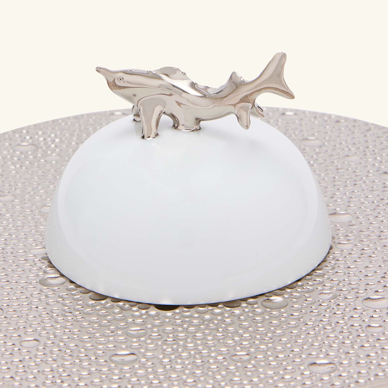 bernardaud ecume serving platter round silver 18cm