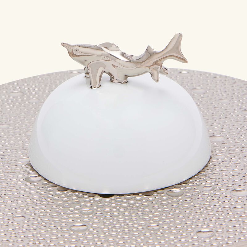 bernardaud ecume serving platter round silver 18cm