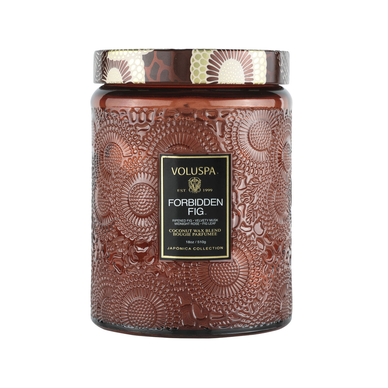 voluspa forbidden fig large jar candle