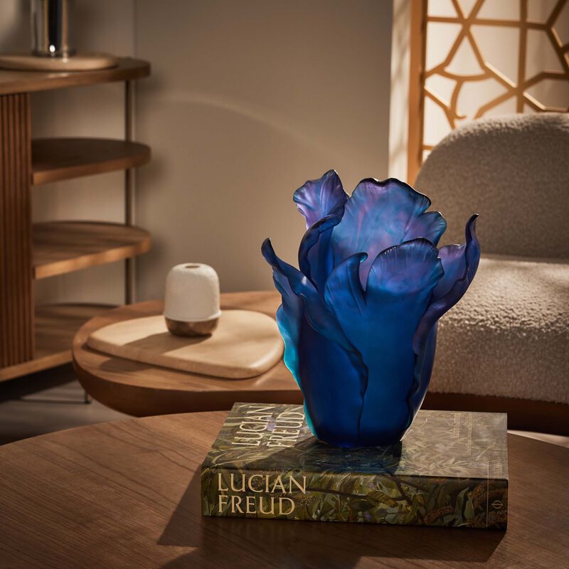 Tulip Vase Medium Blue daum tulip vase medium blue