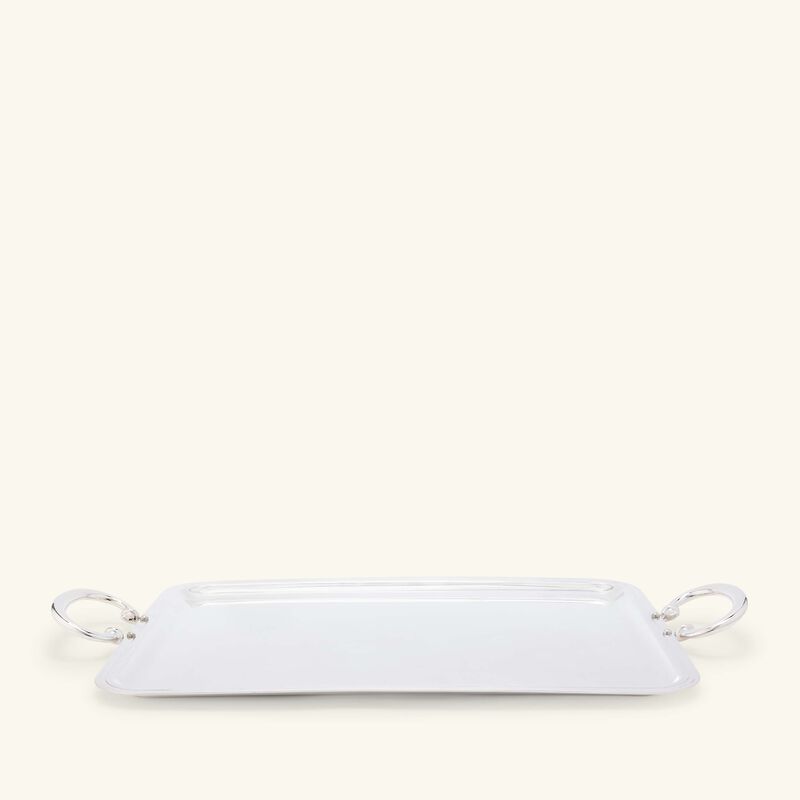 christofle albi serving tray with handles rectangular large silver plated