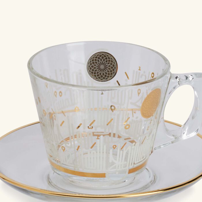 dimlaj hayat tea cup and saucer gold set of 6