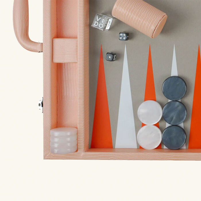 vido apricot lizard backgammon set