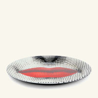 fornasetti bocca tray round large red limited edition