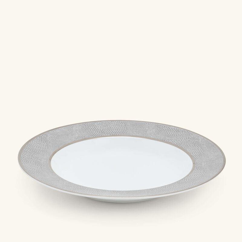 bernardaud sauvage soup plate round silver 22cm