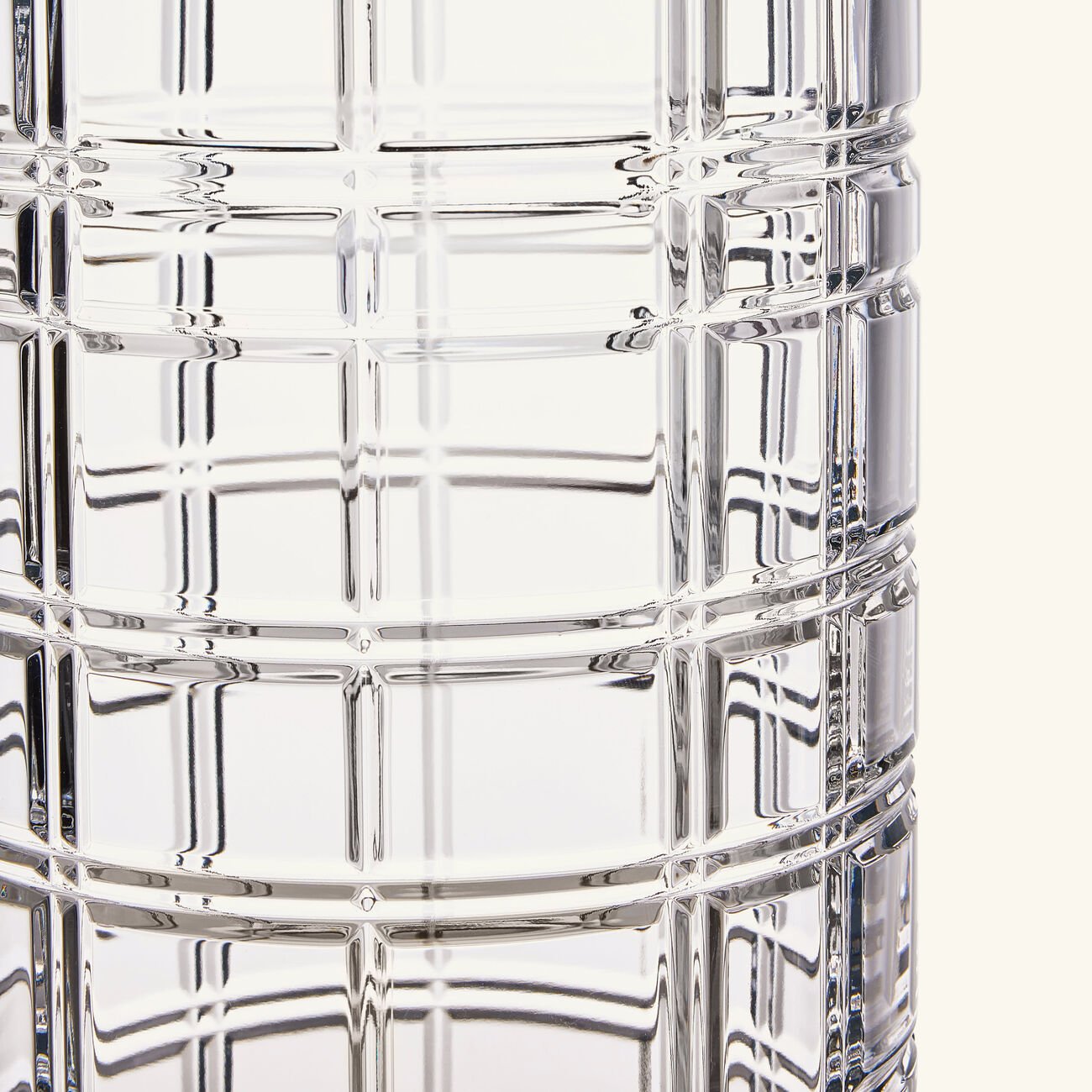 Hudson Plaid Vase Medium Clear ralph lauren home hudson plaid vase medium clear