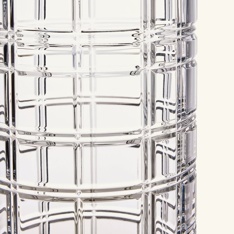 Hudson Plaid Vase Medium Clear ralph lauren home hudson plaid vase medium clear