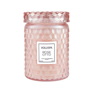 Rose Otto Large Glass Jar Candle, medium